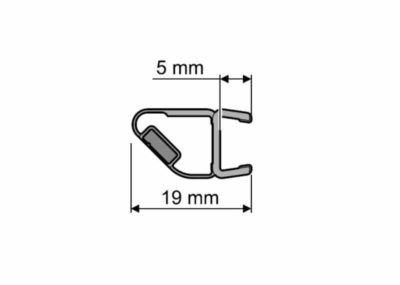 8мм Уплотнитель 067 магнитный Правой двери душ кабины Huppe