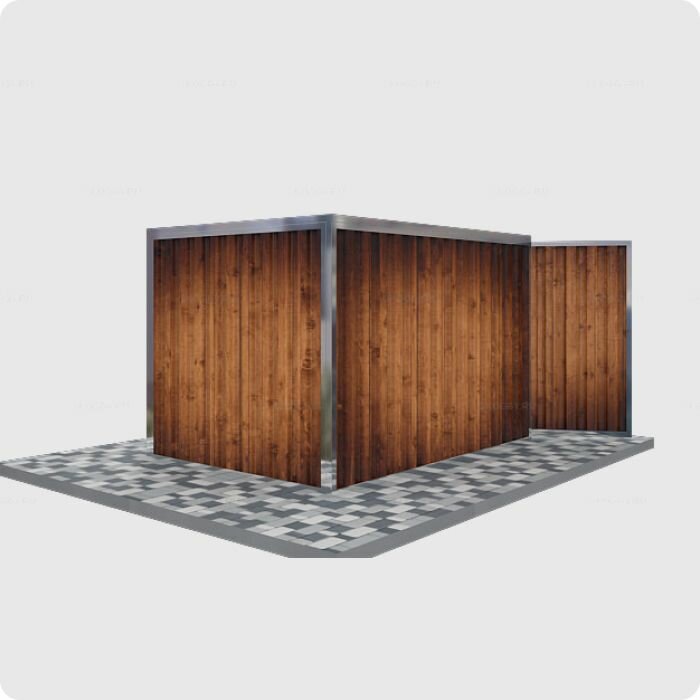 Хозблок металлический SKOGGY 3м, с плоской крышей, торцевой дверью и полом - фотография № 7