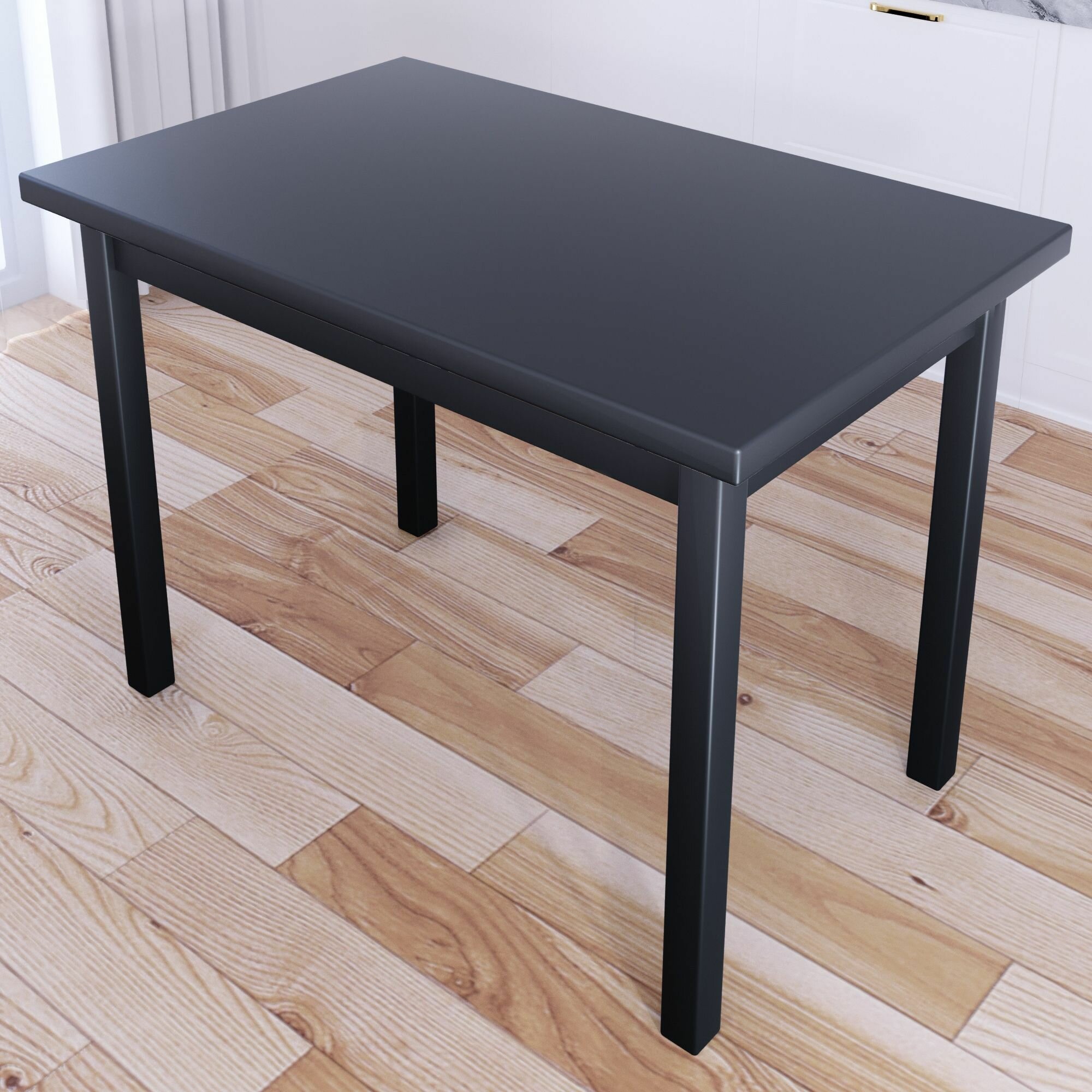 Стол кухонный Классика со столешницей из массива сосны 40 мм, цвет антрацит, 110х60х75 см - фотография № 1