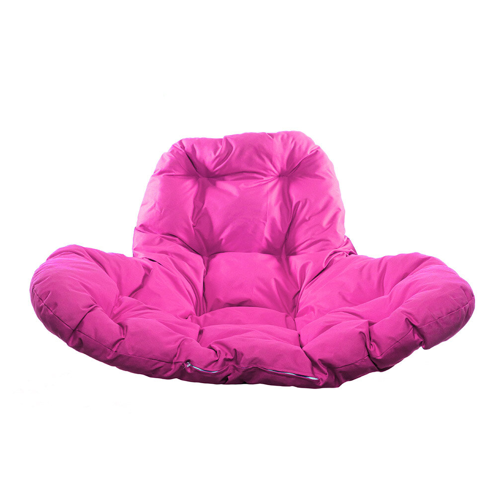 Подвесное кресло из ротанга "XL" белое с розовой подушкой M-Group - фотография № 3