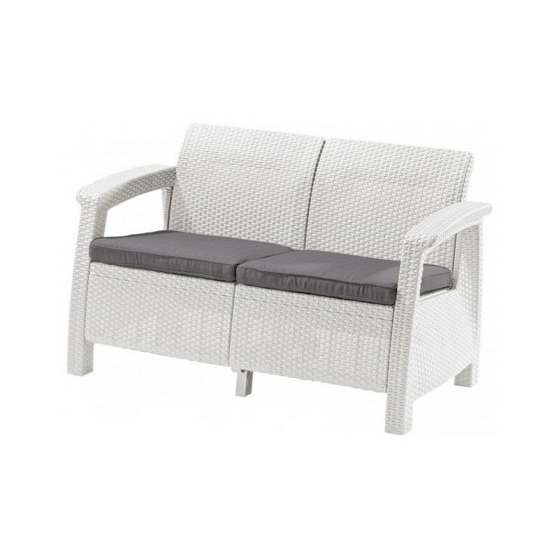 Диван пластиковый Keter CORFU LOVE SEAT белый (17197359) арт. 223212