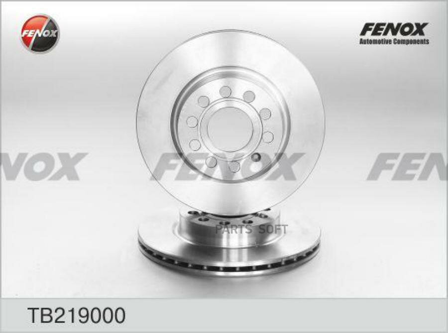 FENOX TB219000 Диск тормозной передний вентилируемый