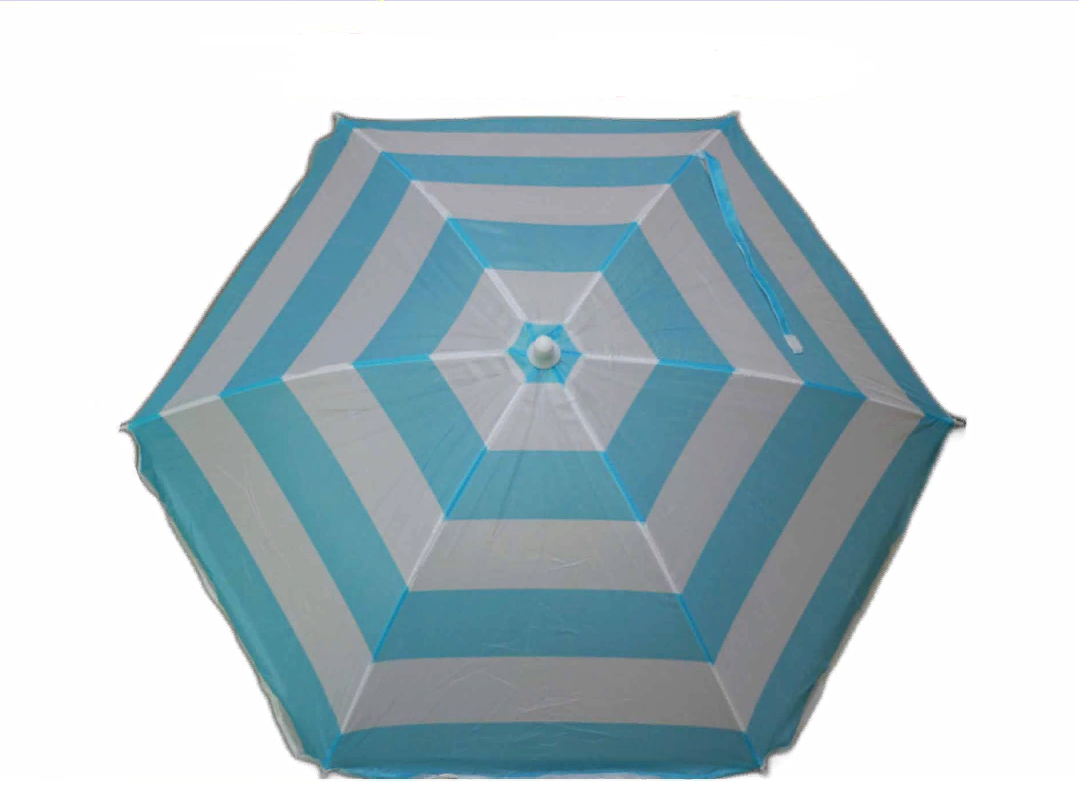 Зонт пляжный голубой - фотография № 1