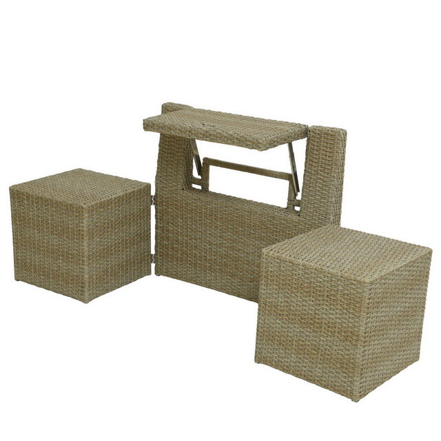 Kaemingk Комплект мебели для балкона из искусственного ротанга Мармарис 180*80*55 см для 2 человек, бежевый 840512