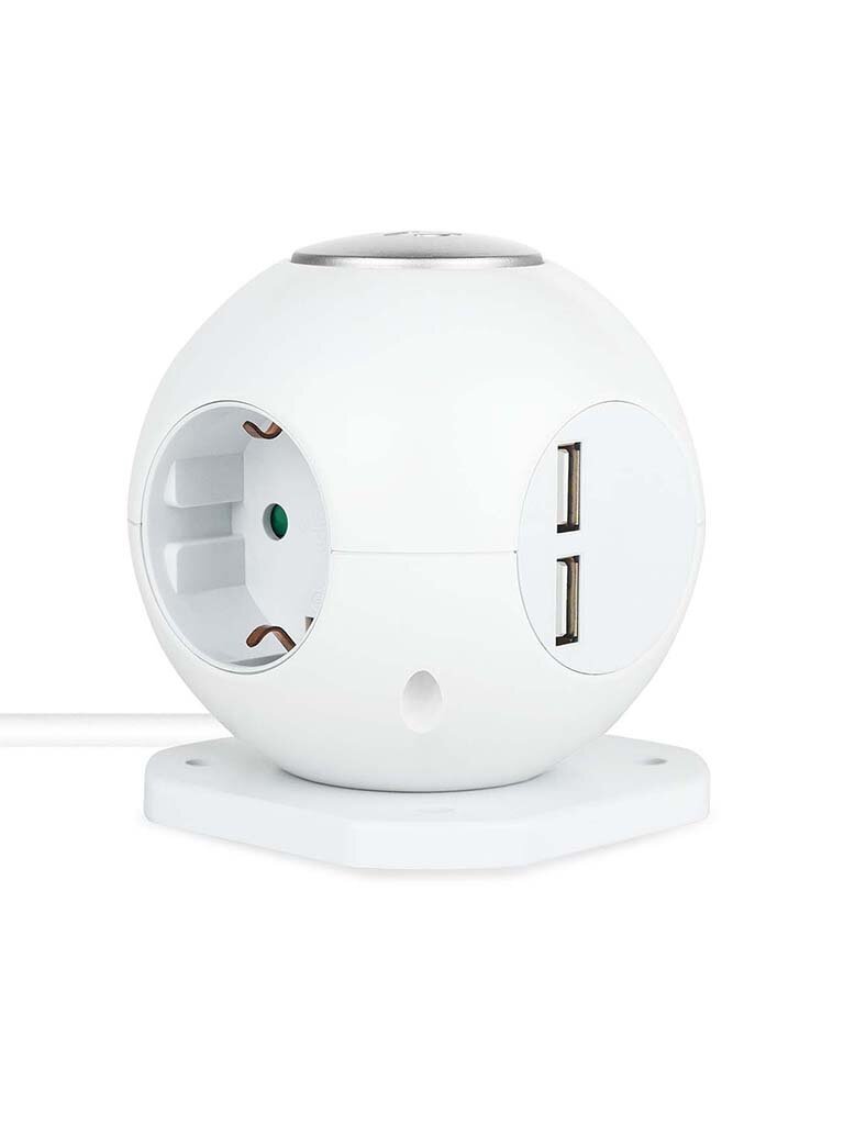 Rombica NEO SPHERUM Сетевой Фильтр 2хUSB(5В/21А)/3x220V/15м - Черный