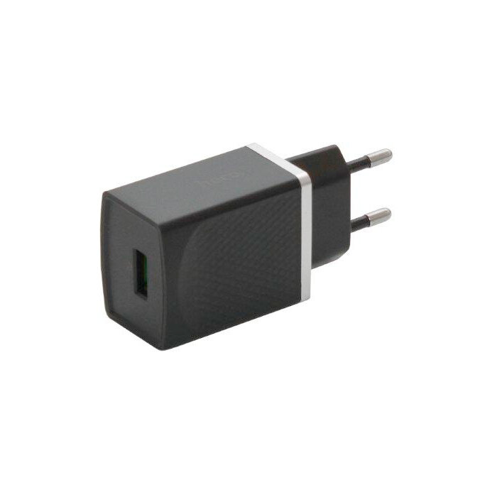 hoco Блок питания сетевой 1 USB HOCO, C42A, Vast, 2400mA, пластик, QC3.0, чёрный (C42A BLK)