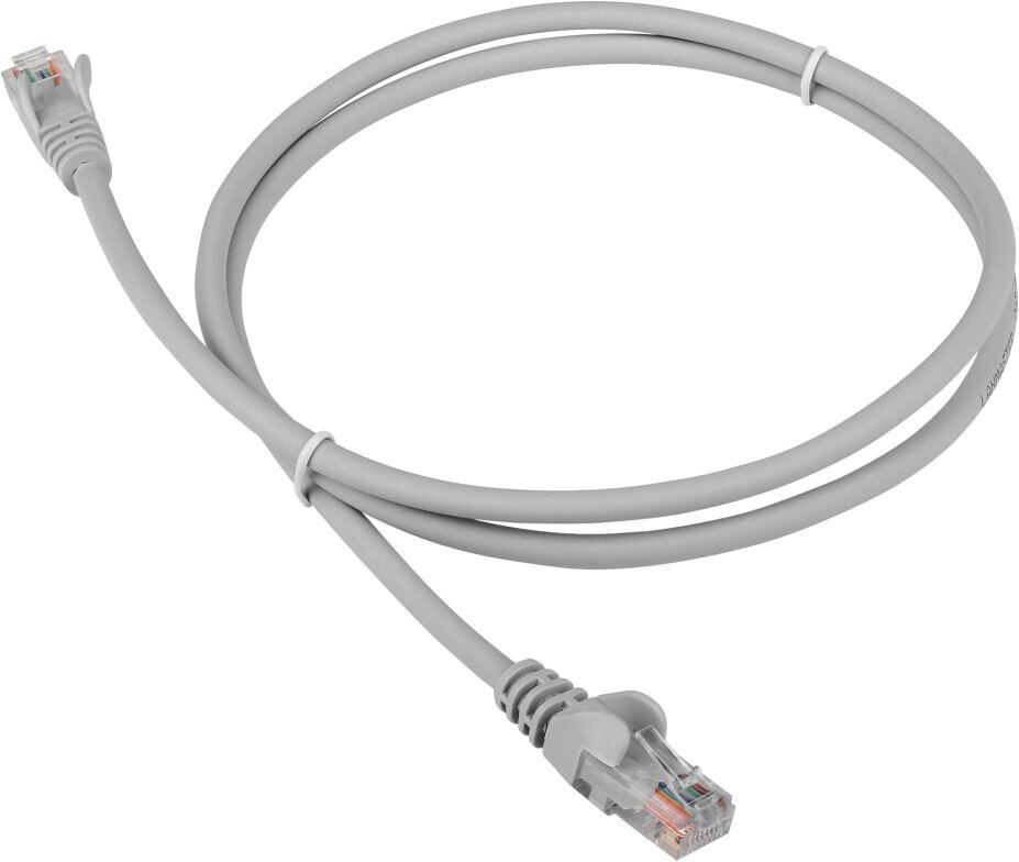 Кабель Патч-корд Lanmaster LAN-PC45/U5E-1.5-GY вилка RJ-45-вилка RJ-45 кат.5е 1.5м серый LSZH (уп.:1