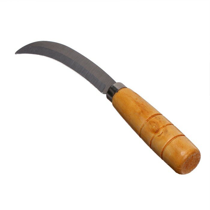 Нож садовый, 18 см, с деревянной ручкой - фотография № 2