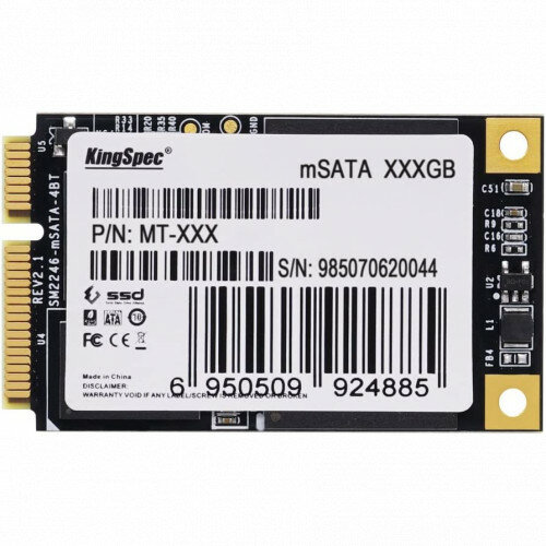 SSD диск 128Gb KingSpec MT Series MT-128 (SATA3, up to 500/450MBs, 3D NAND, 60TBW)