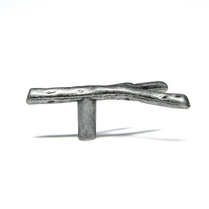 Ручка кнопка CAPPIO "Ветка", цвет старинное серебро - фотография № 6