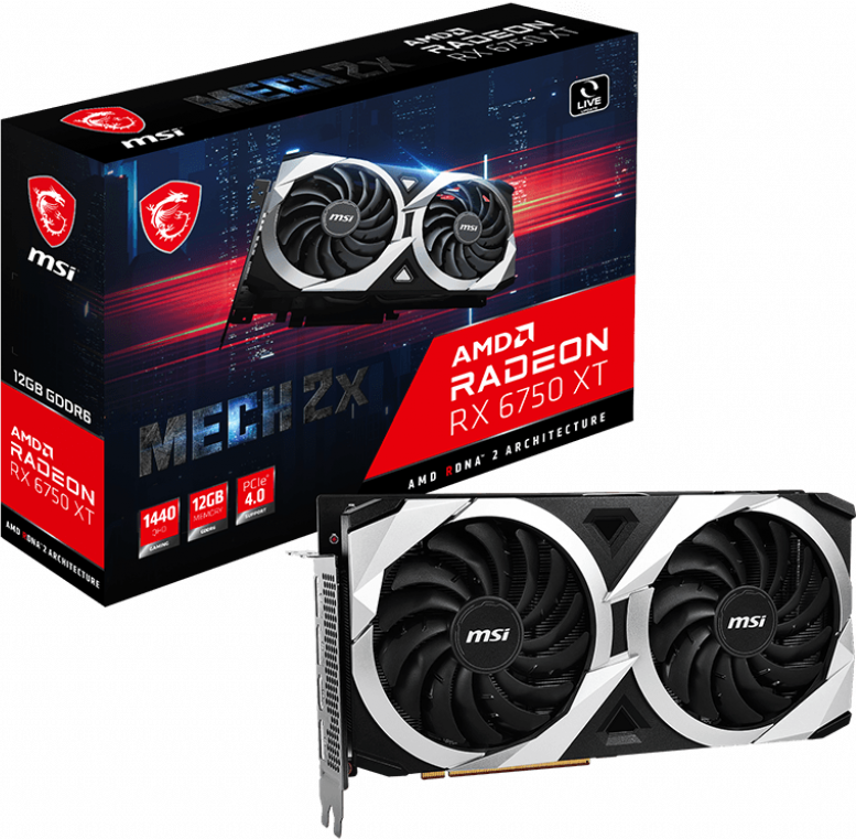 Msi amd radeon rx 6750 xt mech 2x 12g oc