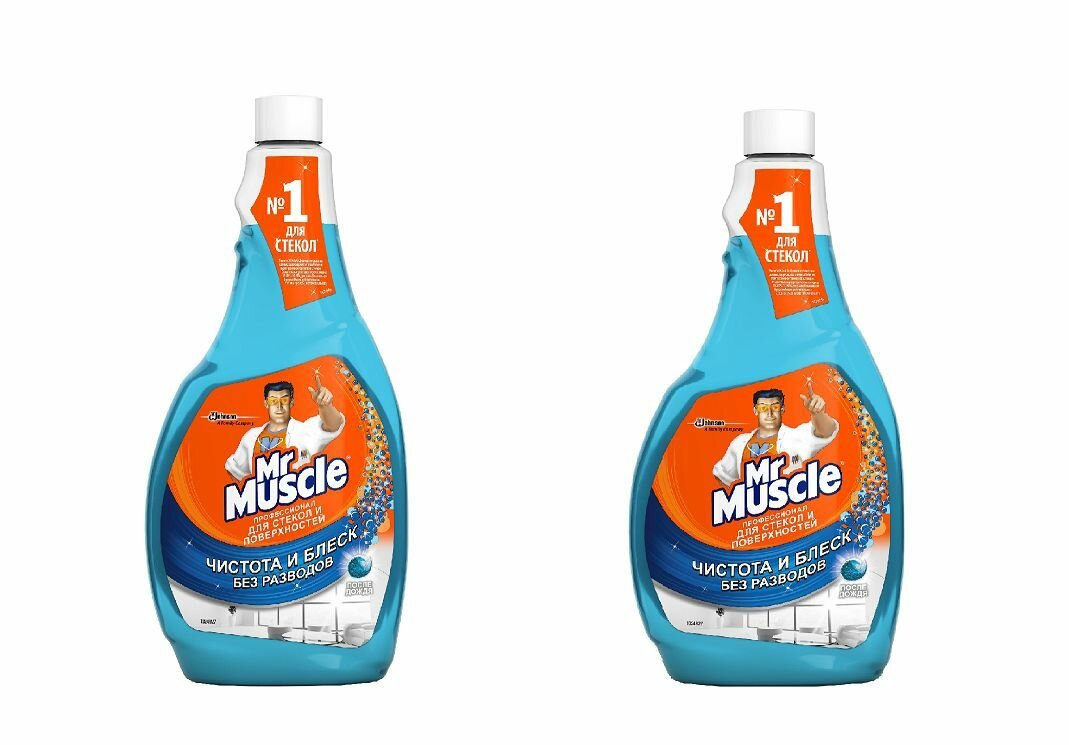 фото Mr Muscle Чистящее средство, для стёкол и поверхностей со спиртом , 500 мл 2 штуки