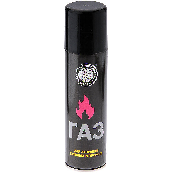 Баллон 09-1429 газовый для паяльников зажигалок 140мл универсальный переходник Rexant (5 шт. в комплекте)
