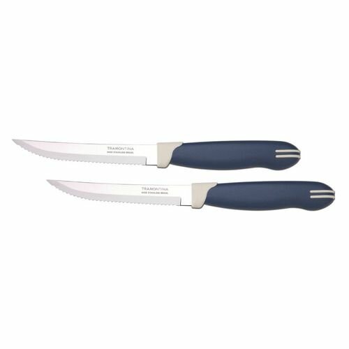 Ножи TRAMONTINA Multicolor для стейка 125 см синий с белым 2 шт.