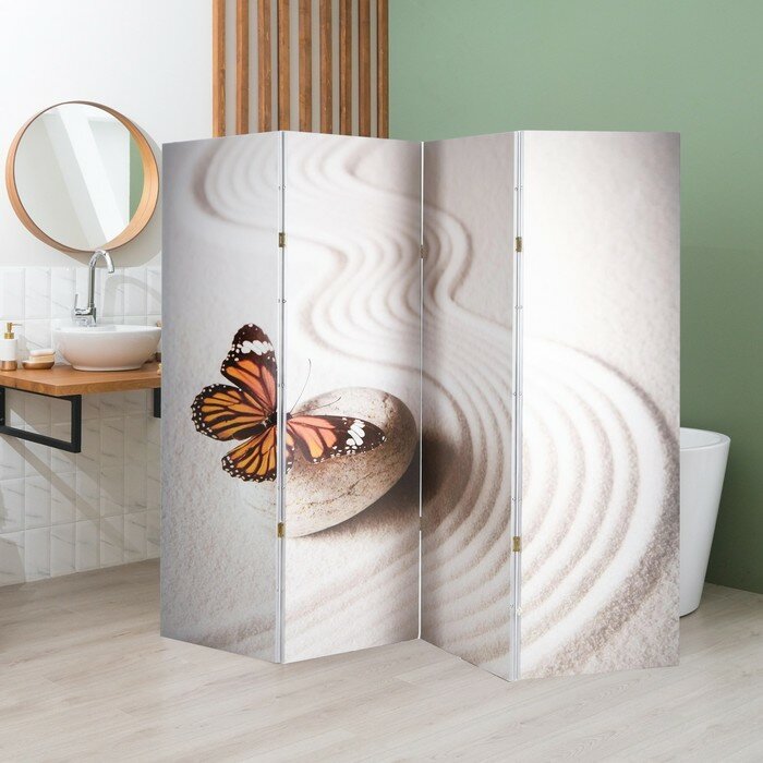 Дарим Красиво Ширма "Бабочка. Декор 3", двухсторонняя, 200 х 160 см - фотография № 1