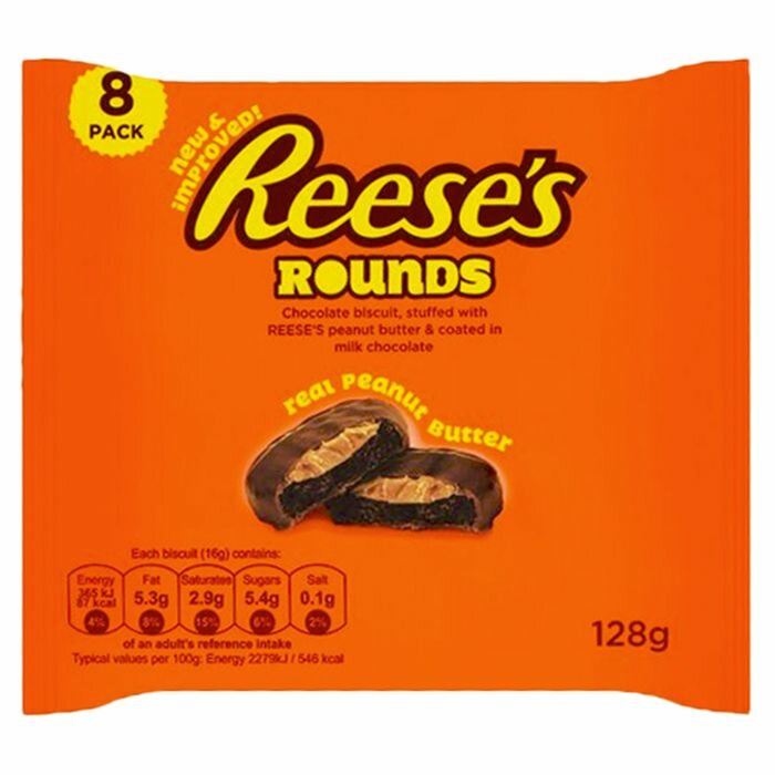 Шоколадное печенье Reese's Rounds с арахисовой пастой (США), 128 г