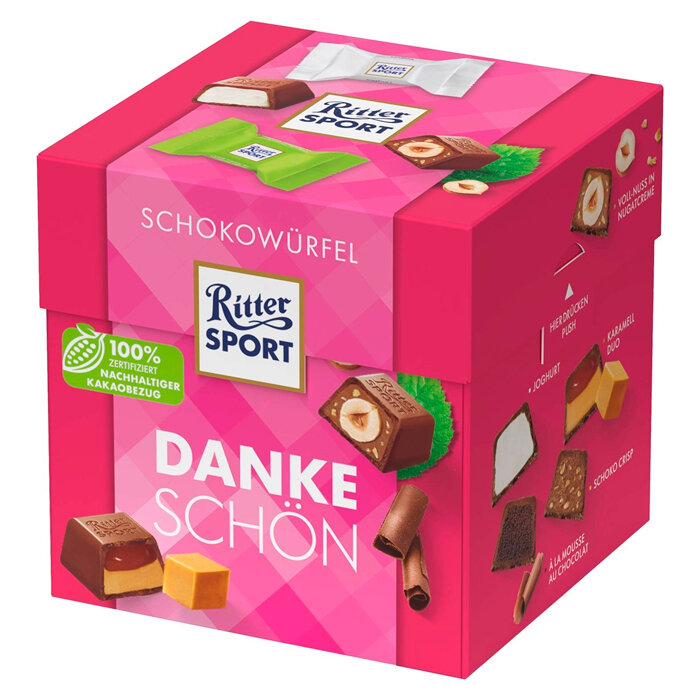 Шоколадные конфеты Ritter Sport Choco Cubes Dankeschon! (Германия), 176 г
