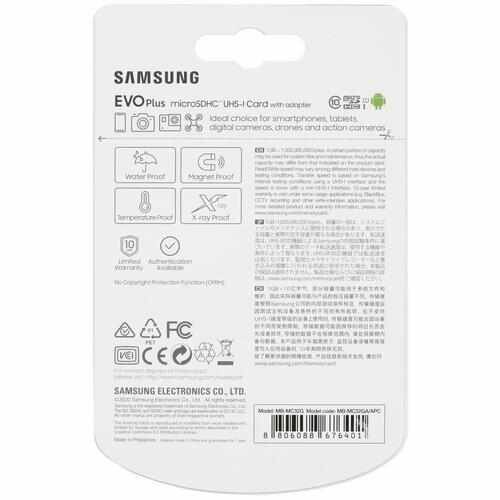 Карта памяти Samsung EVO Plus microSDHC 32 ГБ [MB-MC32KA/APC]