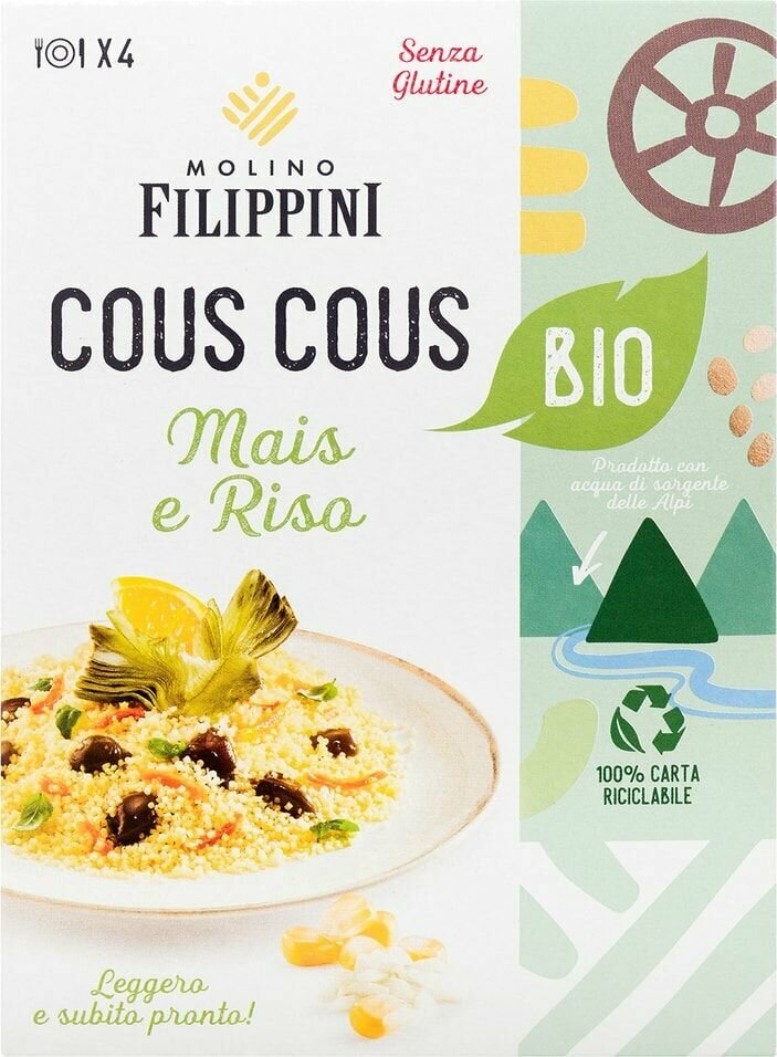Макароны Molino Filippini Кускус кукуруза и рис 250г