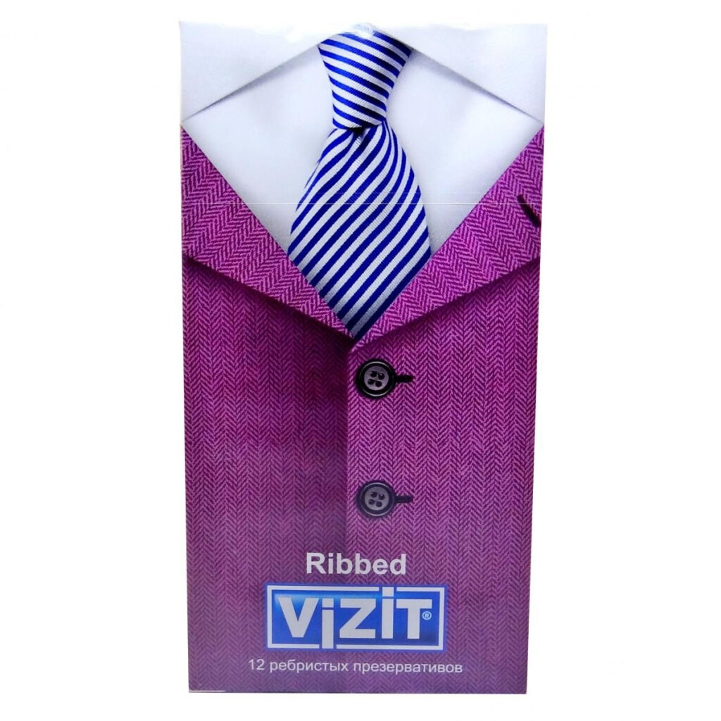 VIZIT ribbed презервативы ребристые 12 шт.