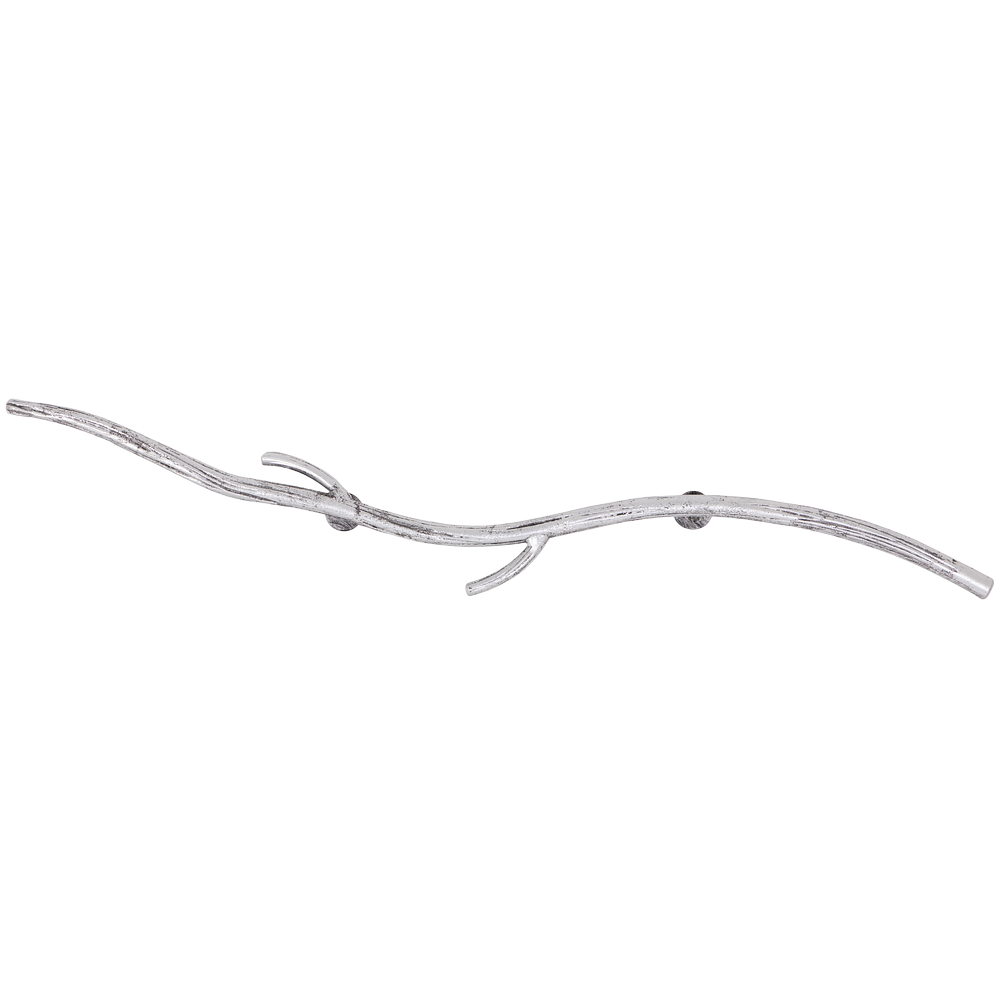 Ручка скоба мебельная BOGACHO Арт Бранч long серебристого цвета ручная работа - фотография № 9