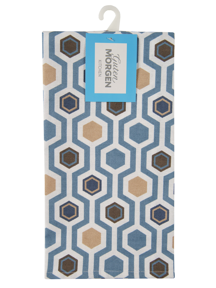 фото Полотенце кухонное Guten Morgen рогожка мозаика 45 x 60см, 2шт