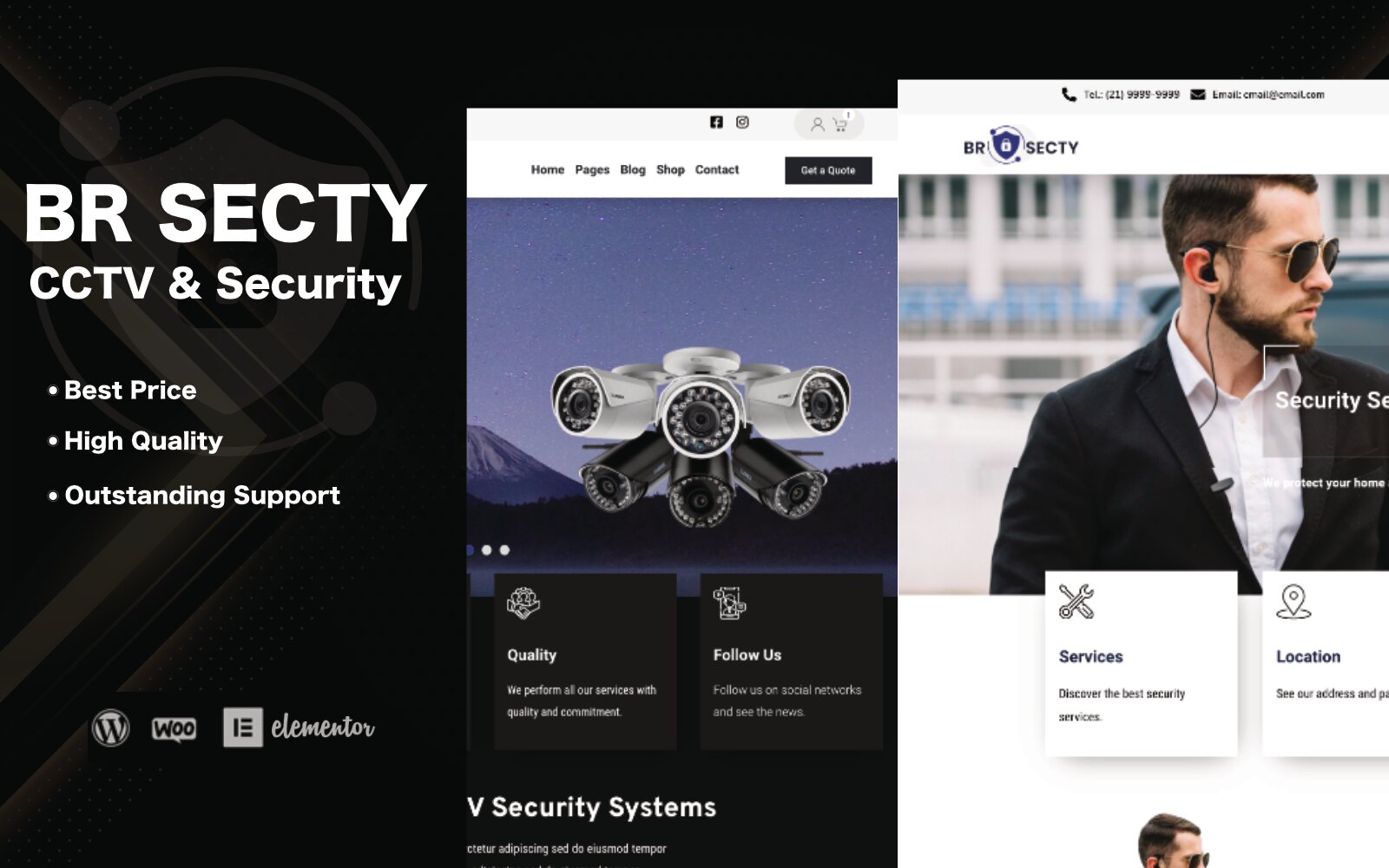 Шаблон Wordpress BR Secty - CCTV and Security Wordpress Theme Theme WordPress