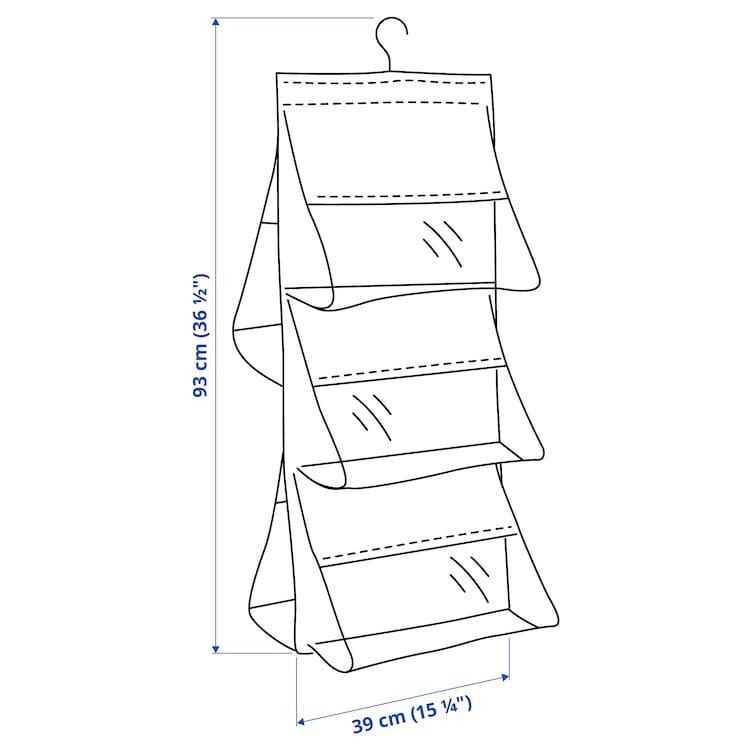 Органайзер для хранения сумок, подвесной IKEA SKUBB - фотография № 5