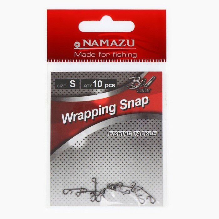 Безузловая застежка Namazu WRAPPING SNAP тест 4 кг размер S цвет BN 10 шт. для дома