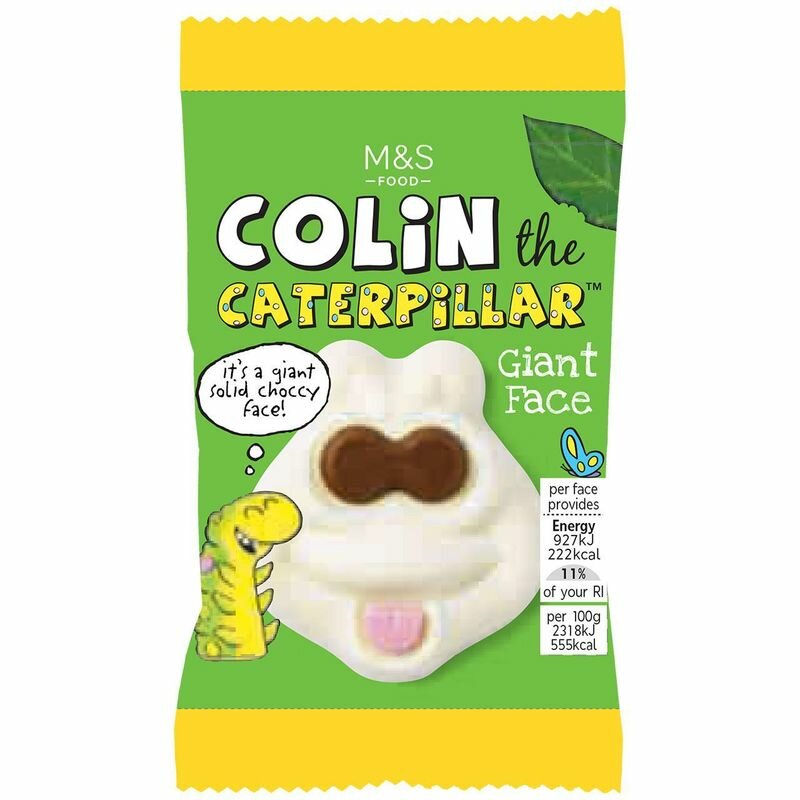 Кондитерский сюрприз-бокс Mark and Spencer Colin the Caterpillar Letterbox Gift Гусеница Колин - фотография № 4