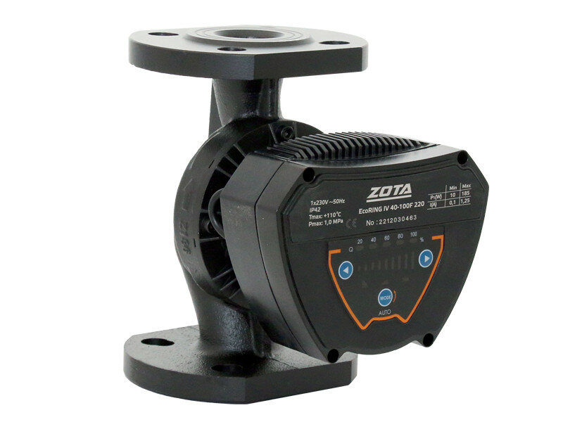 ZOTA EcoRING IV 40-80F 220, циркуляционный насос для отопления, 220 мм фланцевый, 1х230 В, частотник