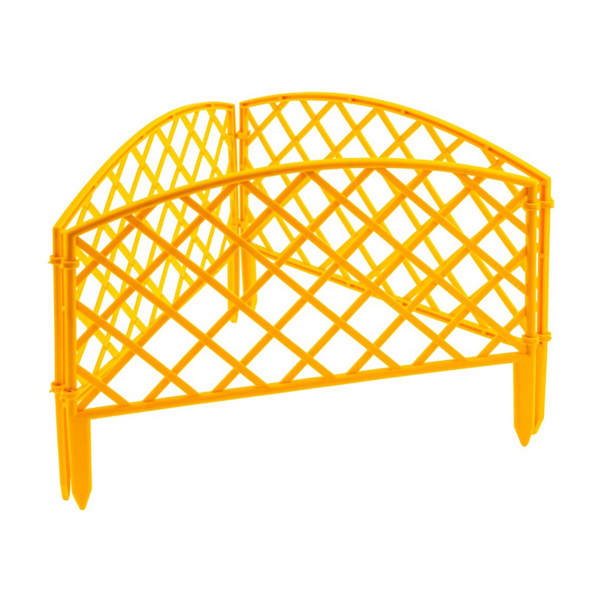 Забор декоративный Palisad Сетка, 24 x 320 см, 7 секций, желтый