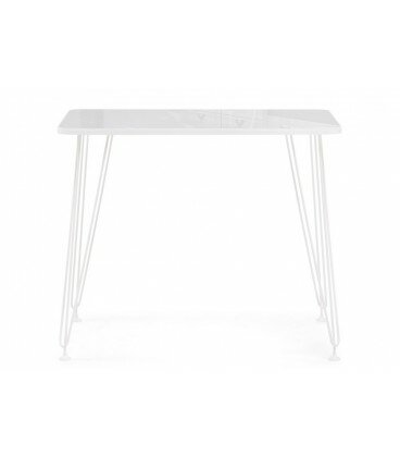 Стеклянный стол Хумфри белый - фотография № 3