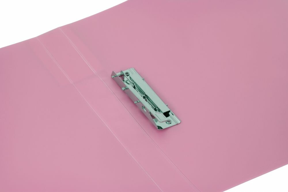 Папка с металлическим зажимом (А4, пластиковая, розовая), Gems (GEM07CPIN) Бюрократ - фото №2
