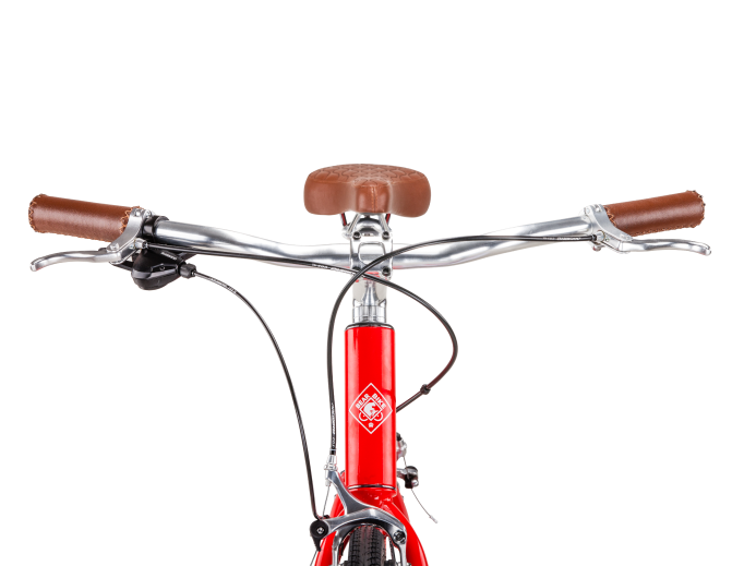 Велосипед BEARBIKE Amsterdam (2021), городской (взрослый), рама 19", колеса 28", красный, 10.6кг [1bkb1c388001] - фото №4