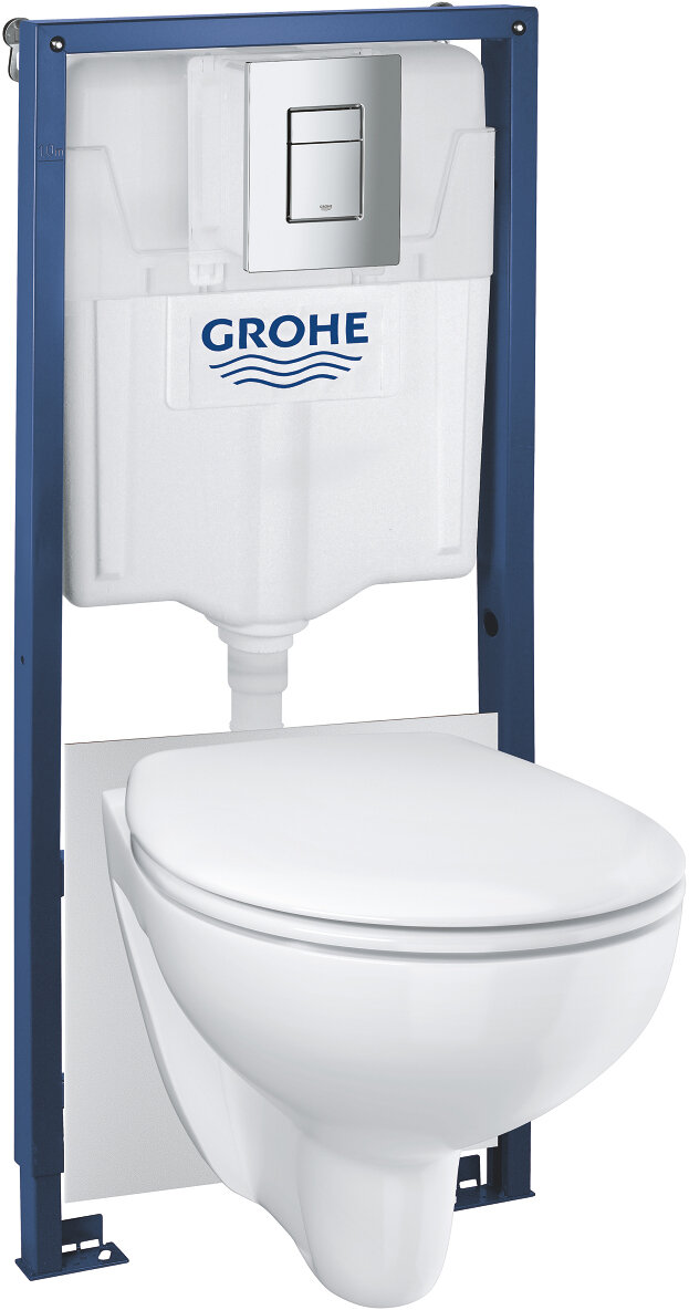 Унитаз с инсталляцией подвесной Grohe Bau Ceramic 39586000 с горизонтальным выпуском