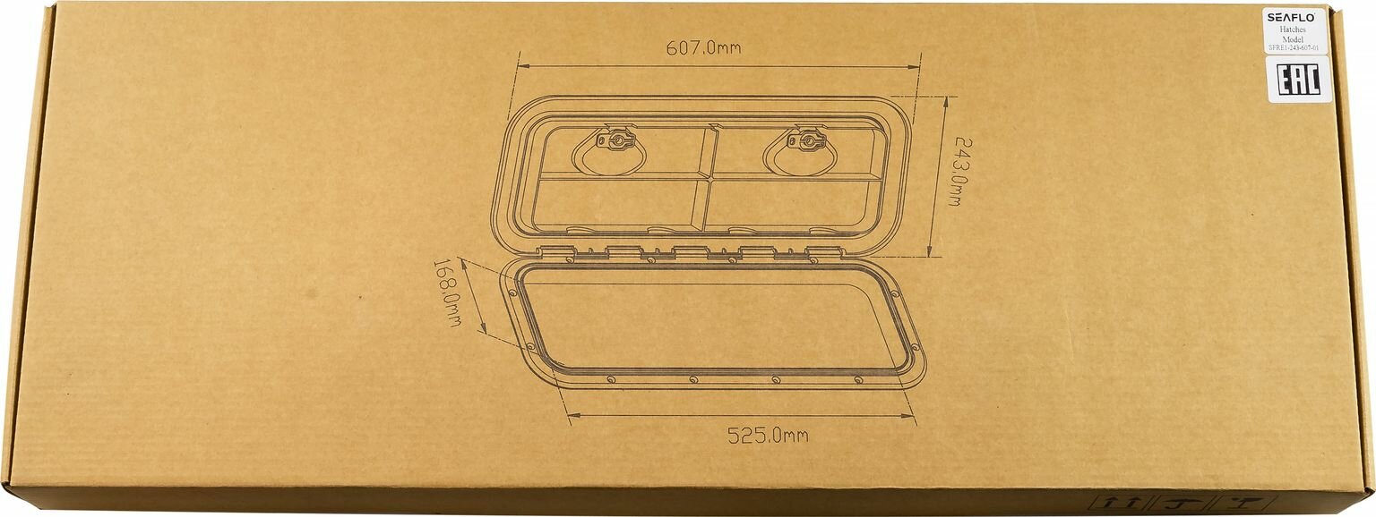 Люк смотровой SeaFlo, 243 х 607 мм SFRE124360701 - фотография № 3