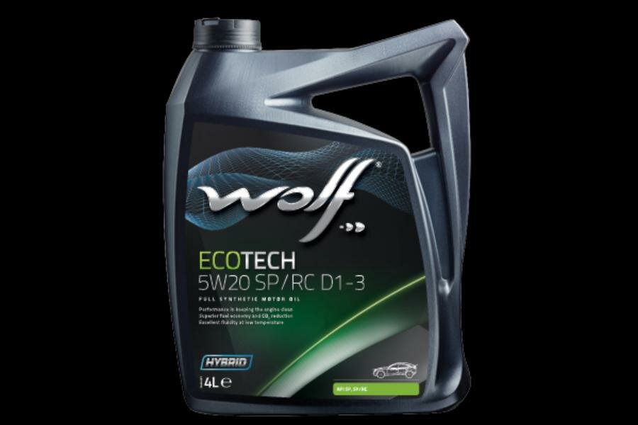 WOLF OIL 1050525 Масло моторное WOLF ECOTECH 5W20 SP/RC D1-3 4L