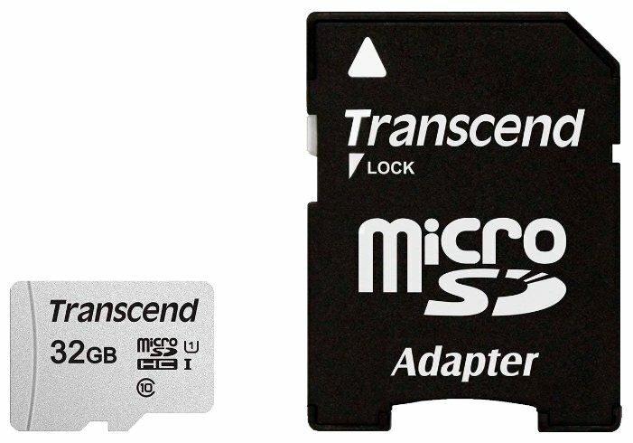 Карта памяти Transcend MicroSDHC 32Gb Class 10 UHS-I SD adapter (TS32GUSD300S-A)