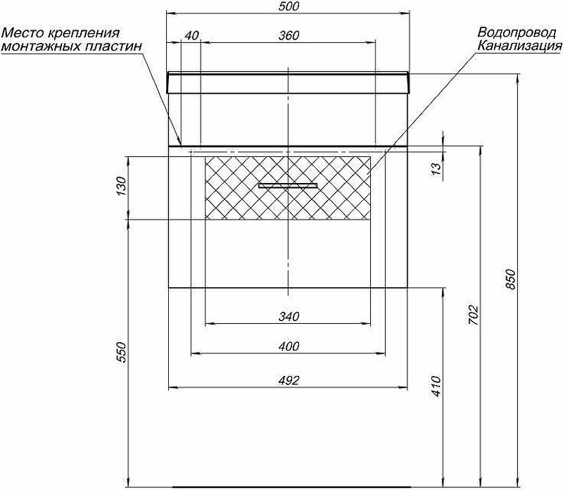 Комплект мебели для ванной Aquanet Нота 50 287699 подвесной Белый - фотография № 10