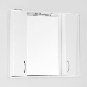 Зеркало-шкаф Style line Панда 90 с подсветкой, белый (4650134470451) - фотография № 1