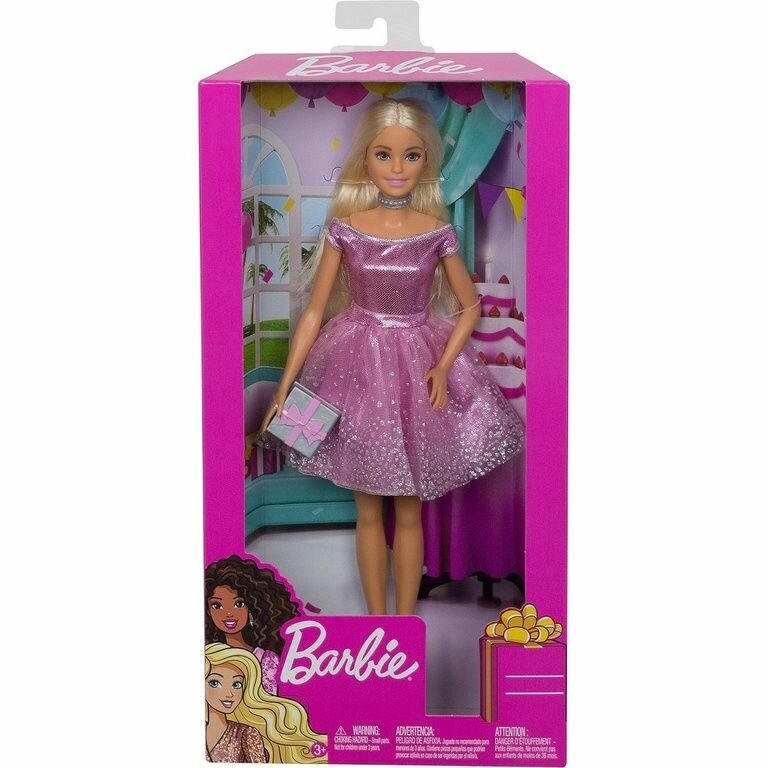 Barbie Mattel Кукла День рождения в розовом платье GDJ36