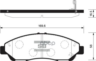 Колодки Тормозные Honda Pilot 08-/Acura Mdx 06- Передние Sangsin brake арт. SP1452