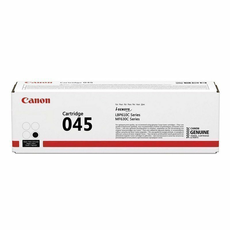 Картридж лазерный CANON (045BK) MF635/633/631/LBP 611/613, черный, ресурс 1400 стр, оригинальный, 1242C002