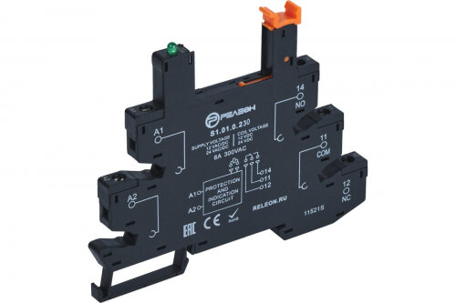 фото Розетка для реле Релеон с винтовыми зажимами, 6А, 230В AC/DC, S1010230