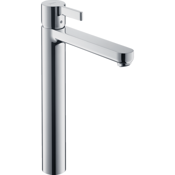 Смеситель для раковины Hansgrohe Metris S Highriser, однорычажный, без сливного набора, хром 31023000