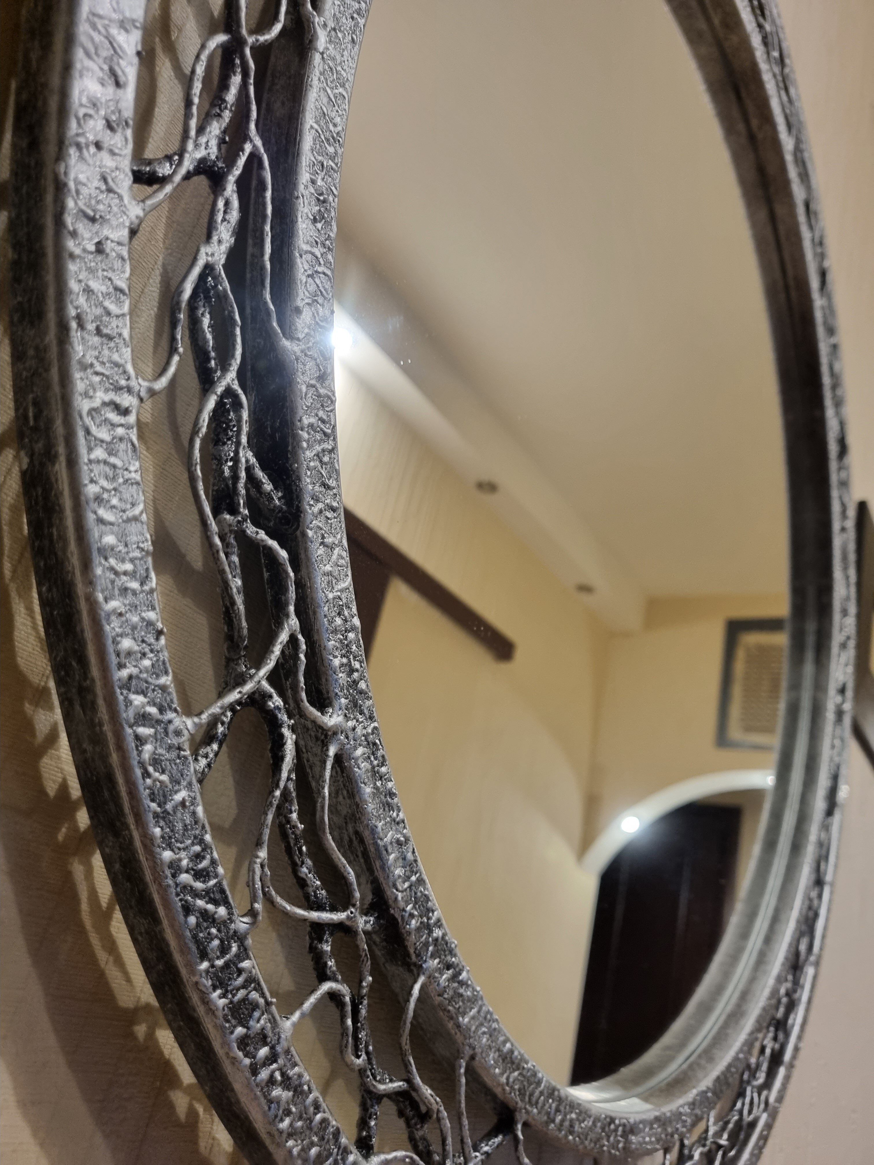 Кованое зеркало, настенное, круглое, дизайнерское - фотография № 5