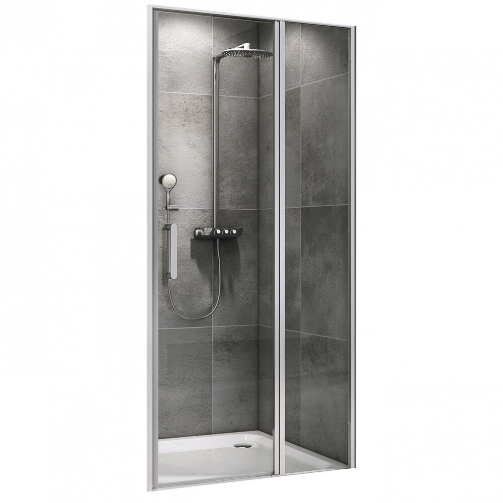 фото Душевая дверь ABBER Sonnenstrand AG04140S 140 стекло прозрачное/профиль хром