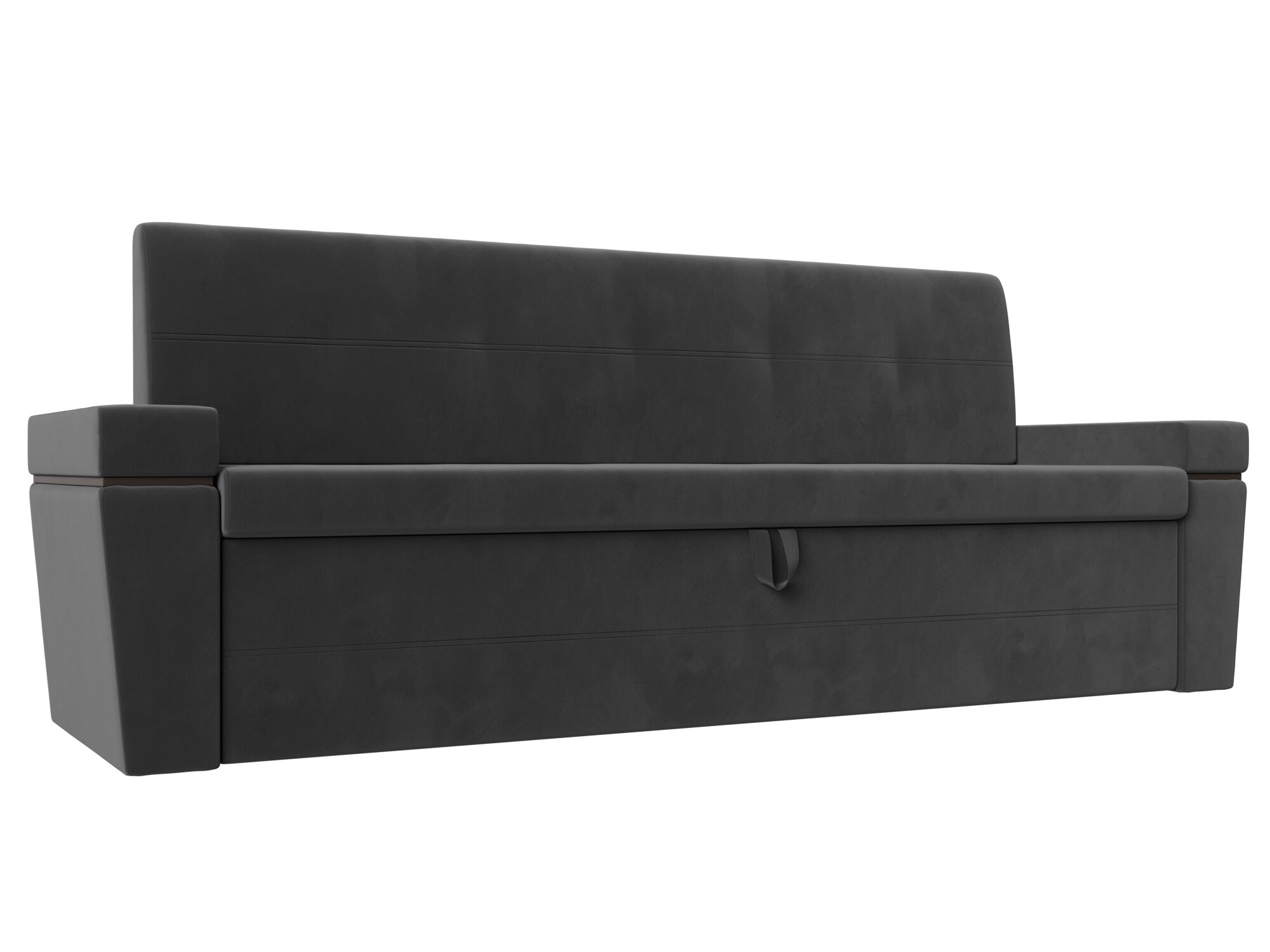 Кухонный прямой диван Деметра, Велюр, Модель 114266 - фотография № 1