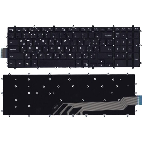 Клавиатура Amperin для ноутбука Dell Vostro 15-3583 черная 073753
